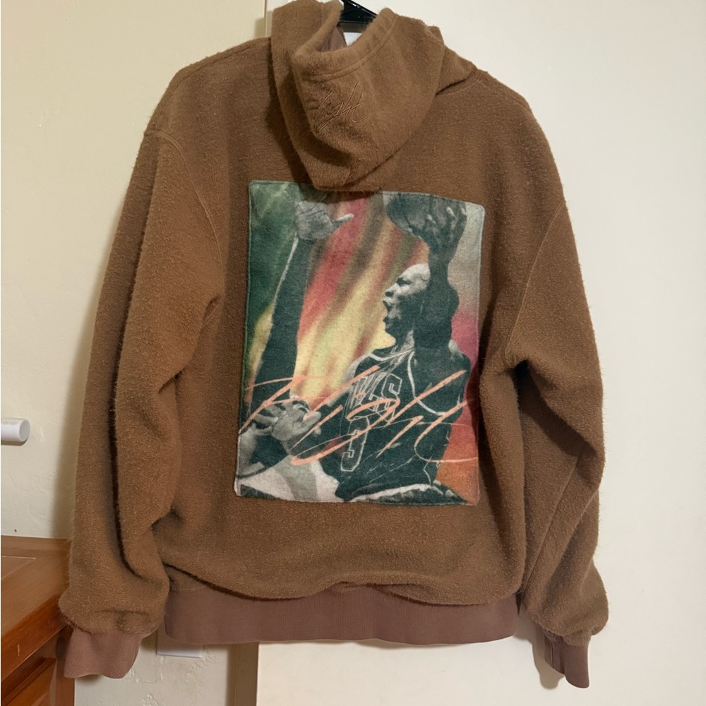 Nike Air Jordan Men Prestige Flight Heritage Pullover Hoodie Brown Sz M - Picture 3 of 6